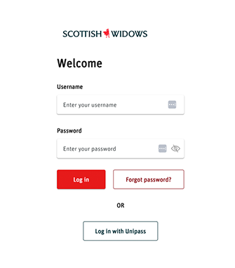 Scottish widows wrap log in